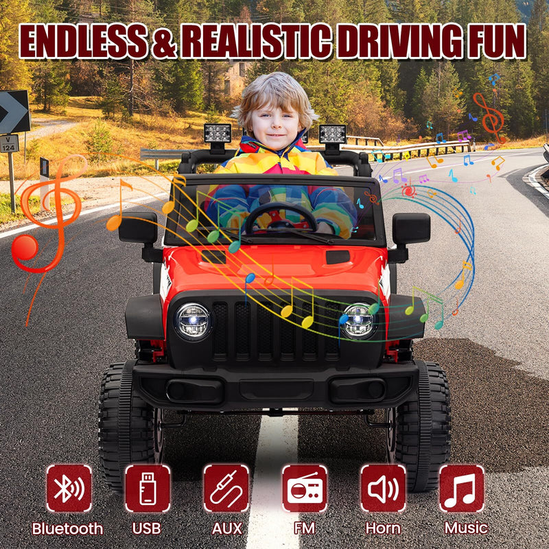 12V Electric Ride-On Truck with Remote Control and Powerful Battery for Kids Magic Cars 12