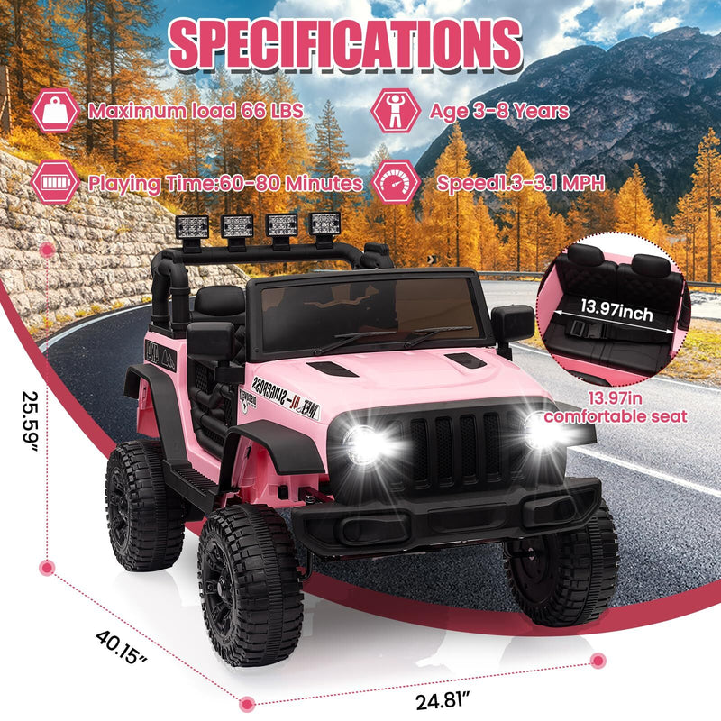 12V Electric Ride-On Truck with Remote Control and Powerful Battery for Kids Magic Cars 4
