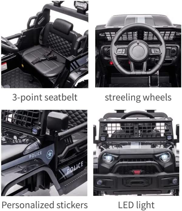 12V Battery-Powered Electric Ride-On Truck with Remote Control and 3 Speed Settings for Kids Magic Cars 6