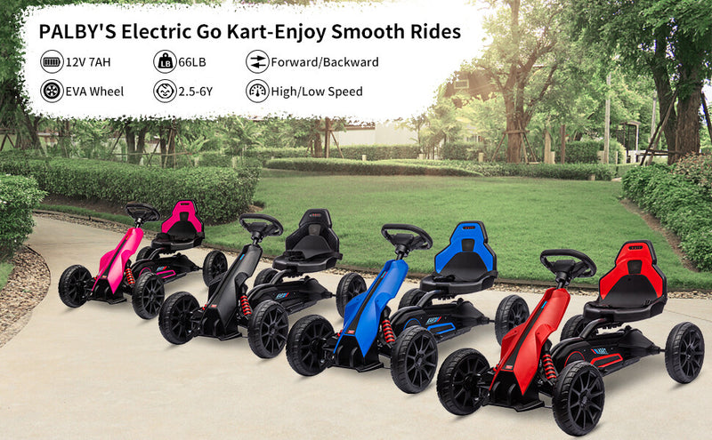 12V Battery-Powered Electric Ride-On Go-Kart for Kids with Two Speed Modes Magic Cars 1