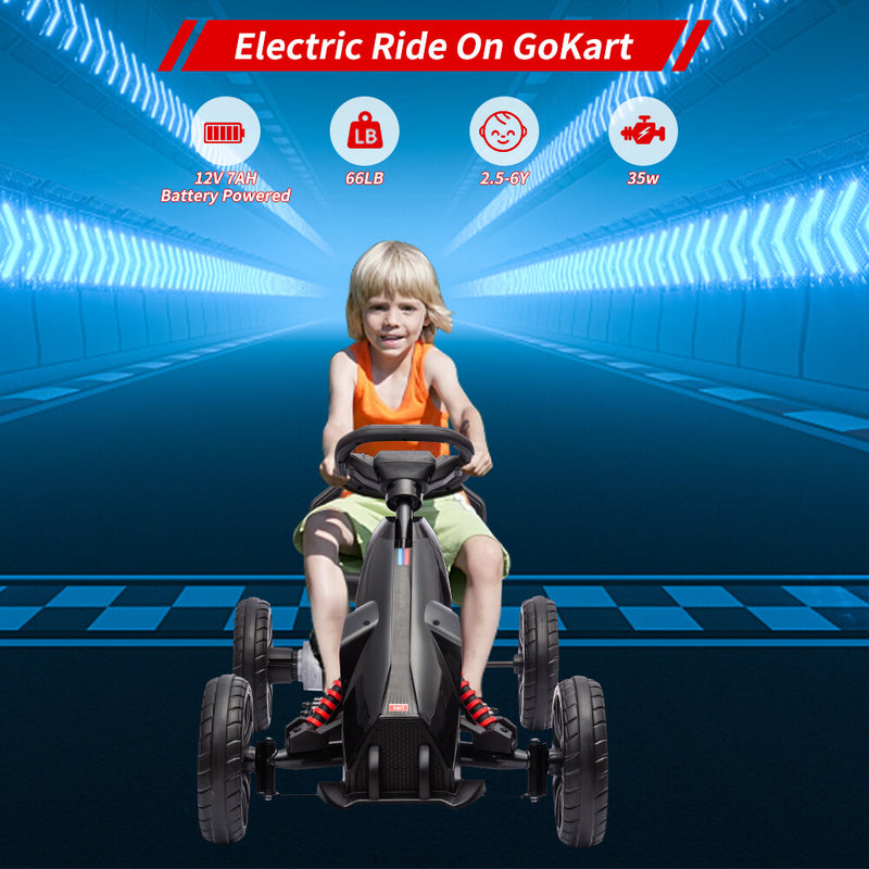 12V Battery-Powered Electric Ride-On Go-Kart for Kids with Two Speed Modes Magic Cars 6