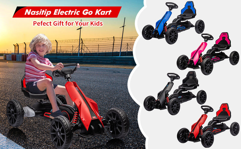 12V Battery-Powered Electric Ride-On Go-Kart for Kids with Two Speed Modes Magic Cars 9