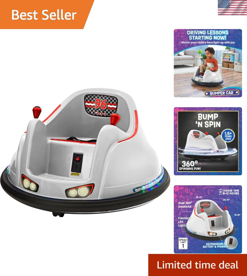 Electric Toddler Bumper Car with 360-Degree Spin and LED Lights for Ages 1.5-4 Years Magic Cars Variant 0
