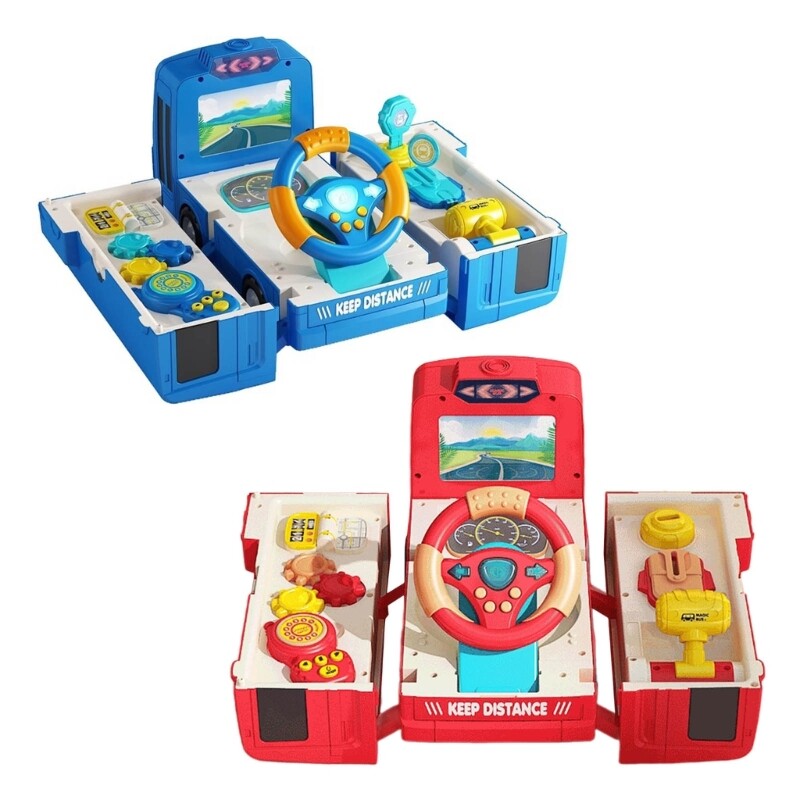 Motorized Electric Transforming Bus Toy with Music and Lights for Kids Magic Cars 1