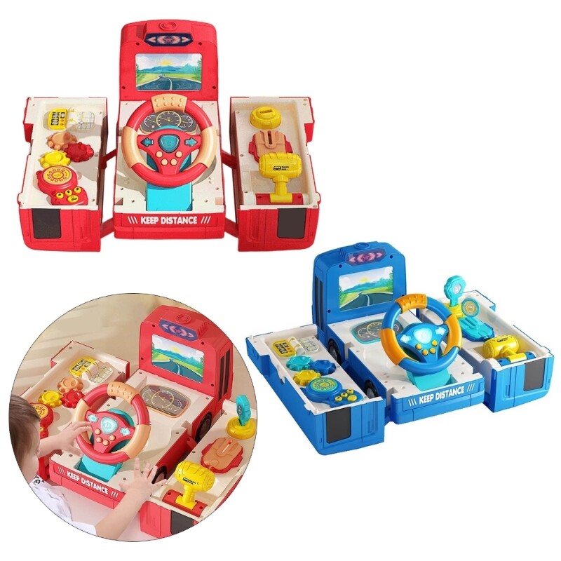 Motorized Electric Transforming Bus Toy with Music and Lights for Kids Magic Cars 2