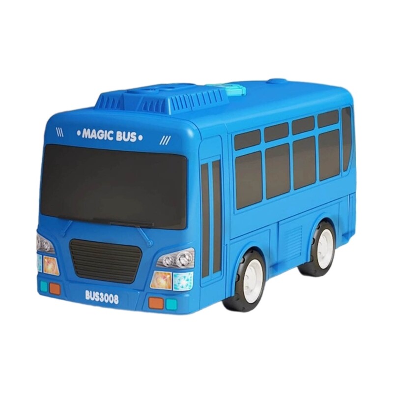 Motorized Electric Transforming Bus Toy with Music and Lights for Kids Magic Cars 6