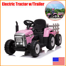 12V Electric Kids Ride-On Tractor with Trailer and Remote Control Battery Powered Car Magic Cars Variant 0