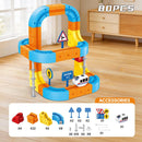 Toddler-Friendly Electric Train and Car Track Set for Kids Aged 3 to 8 - Red Magic Cars 3