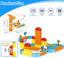 Interactive Electric Train and Car Track Playset for Toddlers and Kids Ages 3 to 8 - Orange Magic Cars 9