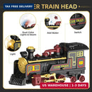 Steam Engine Train Playset for Children Aged 3-8 with Tracks Magic Cars 2