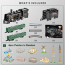 Metal Alloy Electric Train Set for Kids - Festive Steam Toy Trains Magic Cars 6