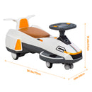 Electric Twist Car with Lights, Music, Helmet, and 2-in-1 Swing for Ages 1-6 Years Magic Cars 1