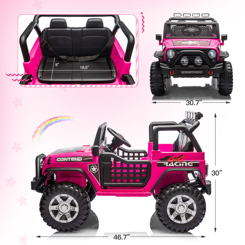 12V Electric 2-Seater Kids Ride-On Jeep Toy Car with Bluetooth, USB, and Remote Control Magic Cars 10