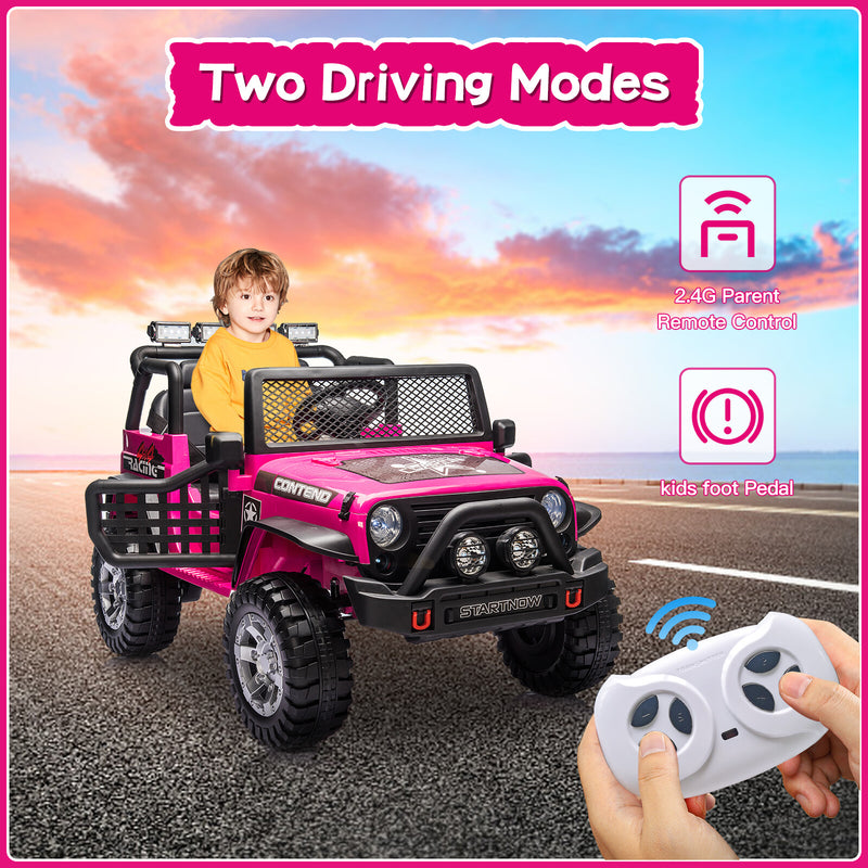 12V Electric 2-Seater Kids Ride-On Jeep Toy Car with Bluetooth, USB, and Remote Control Magic Cars 4