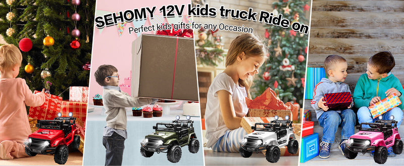 12V Electric 2-Seater Kids Ride-On Jeep Truck with Remote Control Magic Cars 13