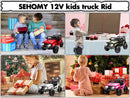 12V Electric 2-Seater Kids Ride-On Jeep Truck with Remote Control Magic Cars 14