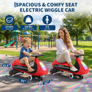 12V Electric Wiggle Ride-On Car for Kids Ages 3-8 with LED Lights and Bluetooth Music Magic Cars 5