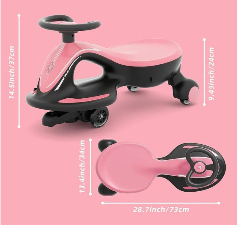 Electric Wiggle Ride-On Car Toy with 6V Rechargeable Battery - 2-in-1 Design Magic Cars 1