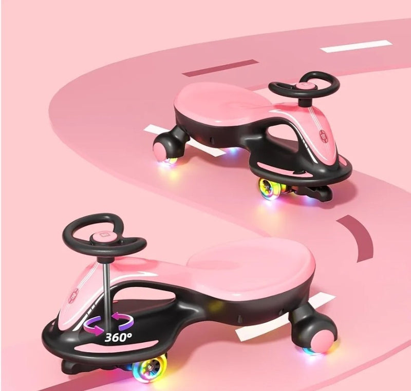 Electric Wiggle Ride-On Car Toy with 6V Rechargeable Battery - 2-in-1 Design Magic Cars 4