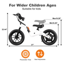 Electric Balance Dirt Bike for Kids 3-8 Years 12-inch High Speed Motorbike Bicycle