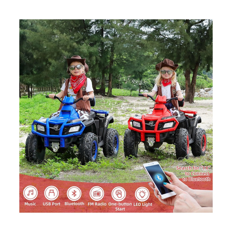 2-Seater Kids Electric ATV 12V 4-Wheeler with 10AH Battery Magic Cars 4