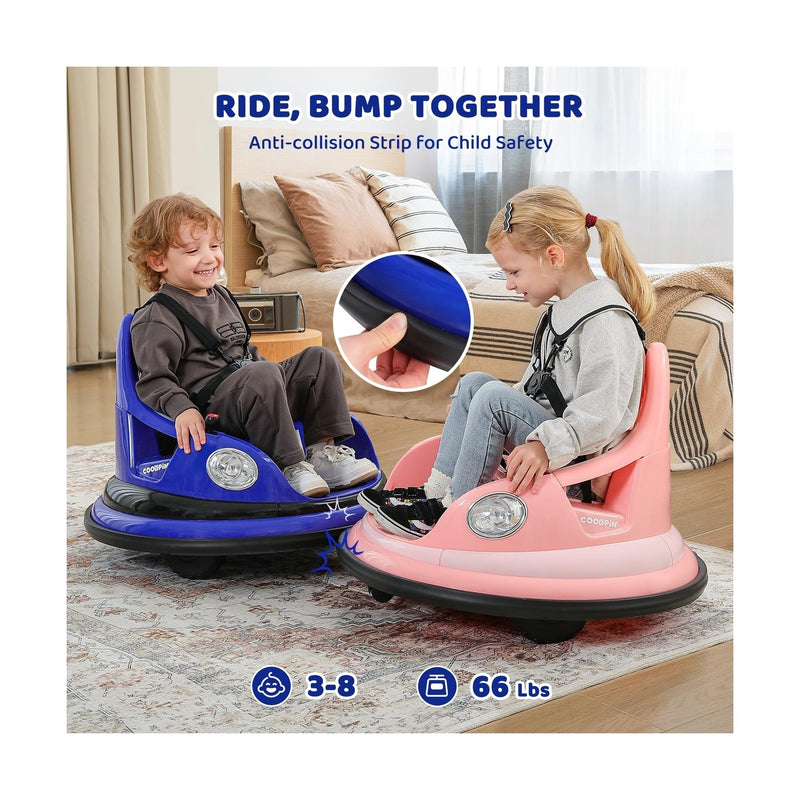 Ride-On Bumper Car for Toddlers with 12V Battery and 1.9 MPH Max Speed Magic Cars 3