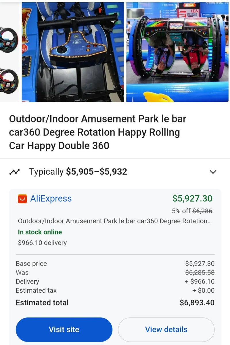 360 Go Electric 2-Person Segway Cart Jurassic Park Amusement Ride Magic Cars 3