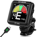 EX-GEAR Clip-On Guitar Tuner - Fast and Precise Tuning in Black Magic Cars Variant 0