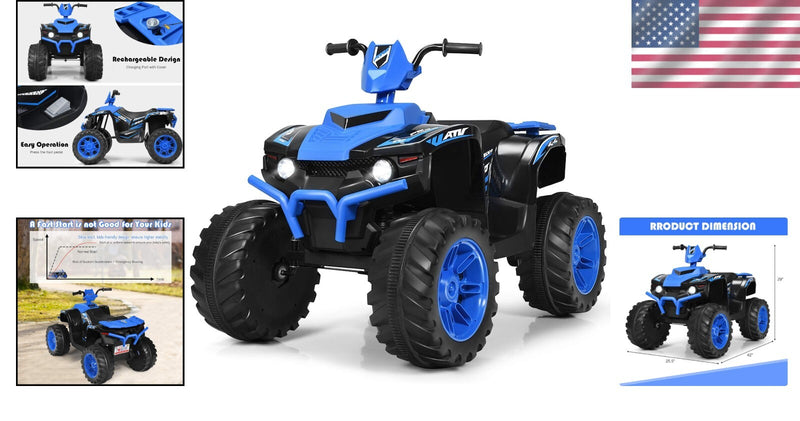 Kids Electric ATV with LED Lights and Music, Ride-On Toy for Birthday Gifts Magic Cars 1