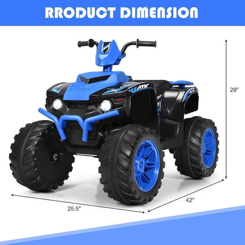 Kids Electric ATV with LED Lights and Music, Ride-On Toy for Birthday Gifts Magic Cars 3