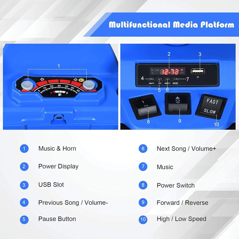 Kids Electric ATV with LED Lights and Music, Ride-On Toy for Birthday Gifts Magic Cars 7