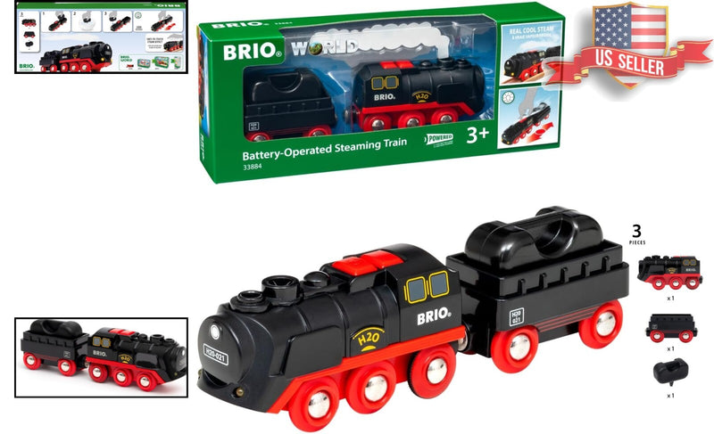 Expandable Battery-Operated Steaming Train with Safe Steam for Kids Magic Cars 1