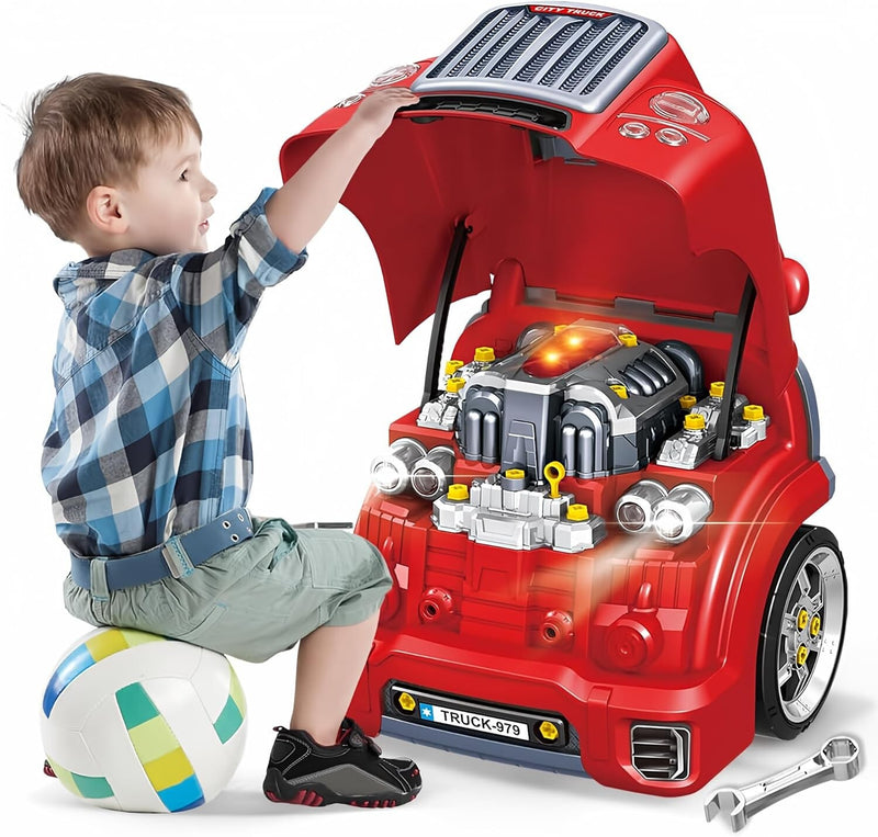 Interactive Truck Engine Toy for Developing Creativity in Young Mechanics Magic Cars 2