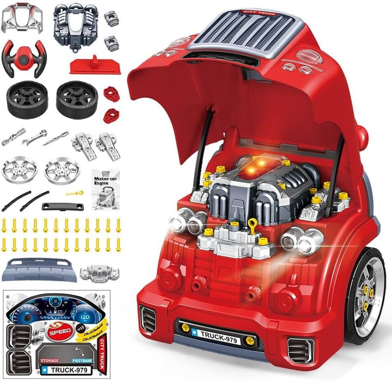 Interactive Truck Engine Toy for Developing Creativity in Young Mechanics Magic Cars 6
