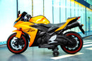 12V Orange Ride-On Motorcycle for Kids - Perfect for Boys and Girls