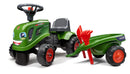 Baby Ride-On Fendt Tractor with Trailer, Rake, and Shovel Toy Set Magic Cars 1