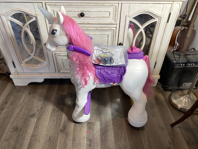 Electric 12-Volt Ride-On Unicorn Toy for Kids Magic Cars 0