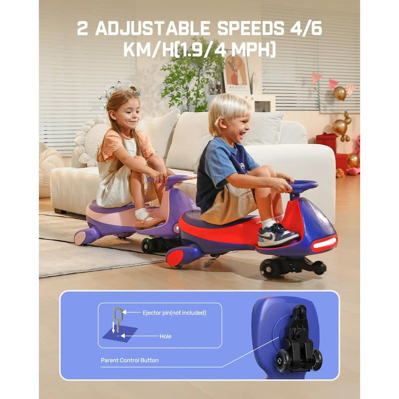 6V Classic Electric Wiggle Car with Pedal and Rechargeable Battery Magic Cars 5