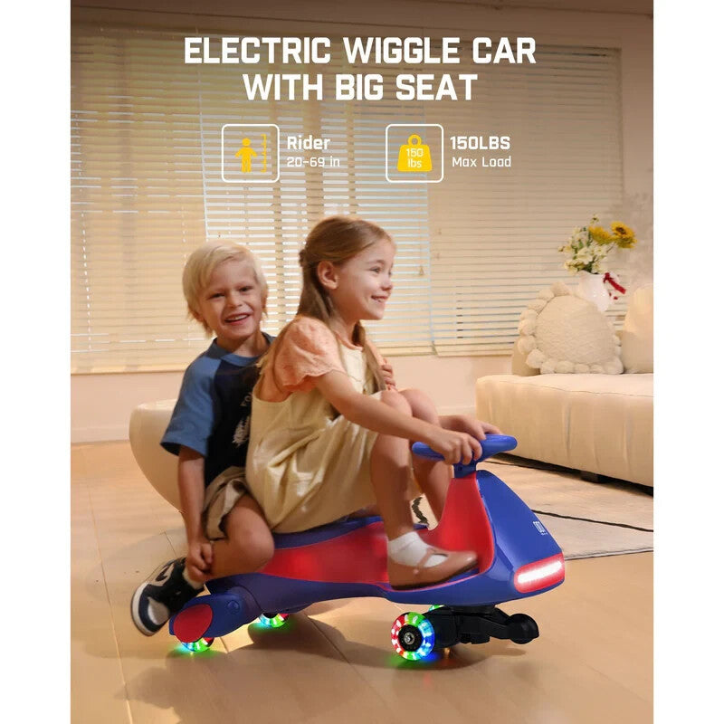 12V Electric Wiggle Ride-On Car with Pedal for Kids Magic Cars 3