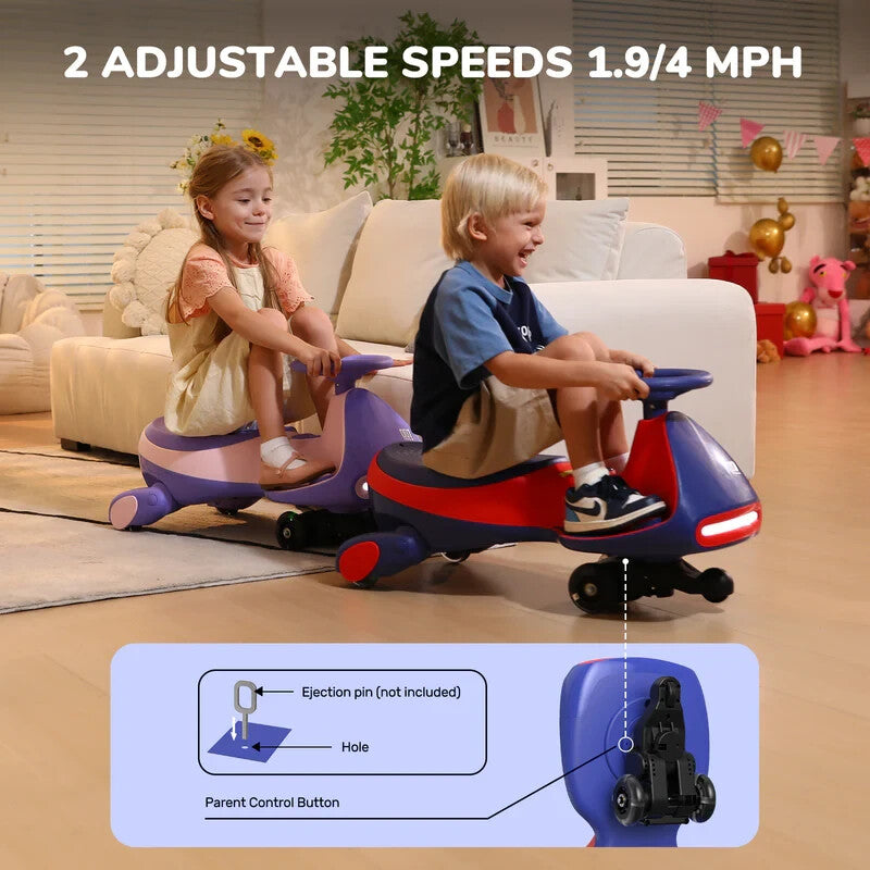 12V Electric Wiggle Ride-On Car with Pedal for Kids Magic Cars 9