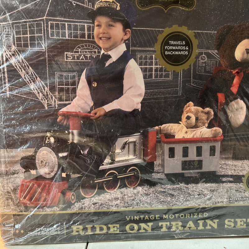 Ride-On 6V Train with LED Lights, Sound Effects, and 8ft Tracks for Ages 3+ Magic Cars 1