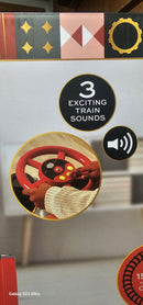 Motorized Schwarz Ride-On Train with LED Lights and 15+ Feet Track Magic Cars 4