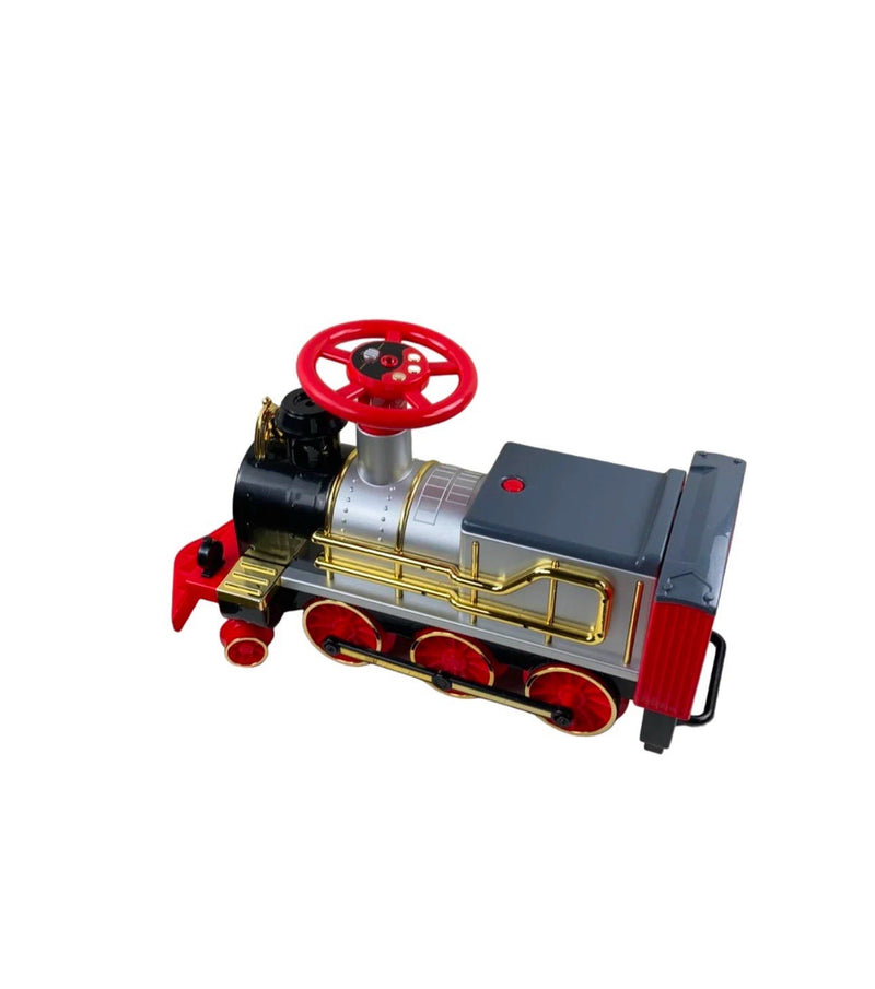 Motorized Schwarz Ride-On Train with LED Lights and Over 15 Feet of Track Magic Cars 1