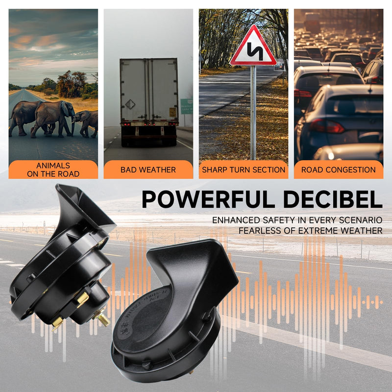 12V Electric Dual-Tone Loud Waterproof Snail Car Horn Magic Cars 1