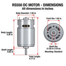 High-Performance Motor Upgrade for 12V, 18V, 20V, and 24V Power Wheels Electric Cars - Set of 2 Magic Cars 3