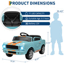 12V Remote Control Shelby Ride-On Car for Kids with Adjustable Speed
