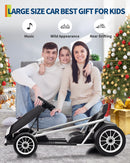 24V Electric Go Kart for Kids with Dual 300W Motors, 8.1 MPH Drift Capability in White