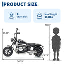 BMW Licensed 24V Electric Motorcycle for Kids with 2-Wheel Training Wheels, Speed Range 4-16km/h, Maximum Weight 143lbs