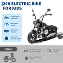 BMW Licensed 24V Electric Motorcycle for Kids with 2-Wheel Training Wheels, Speed Range 4-16km/h, Maximum Weight 143lbs