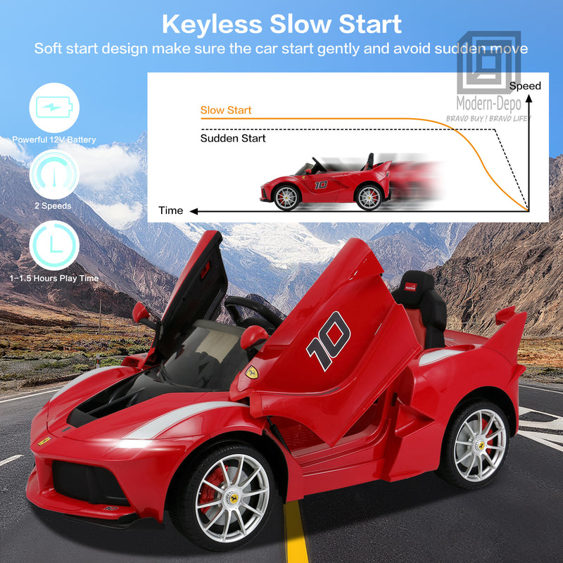 12V Ride-On Sports Car Toy with Remote Control for Kids and Toddlers Magic Cars 2